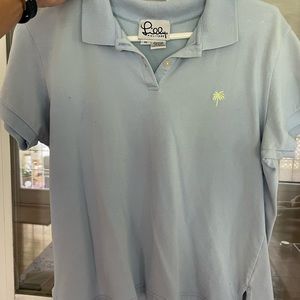 Light blue Lilly Pulitzer collared short sleeve